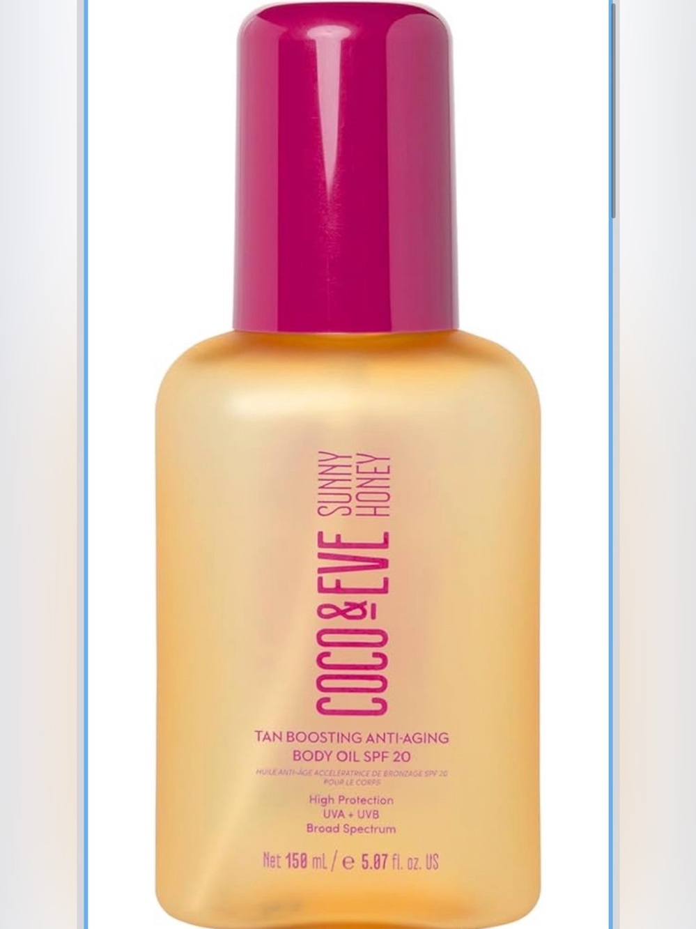 Coco & Eve Sunny Honey Tan Boosting Body Oil - Peptides SPF 20